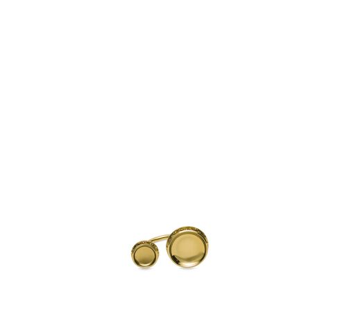 Acta Ring in steel, coated with hypoallergenic PVD, gold.  Alessi