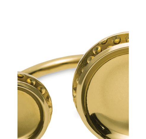 Acta Ring in steel, coated with hypoallergenic PVD, gold.  Alessi