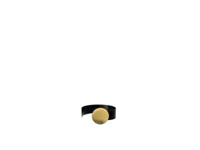 Acta Bracelet in steel, coated with hypoallergenic PVD, gold and black.