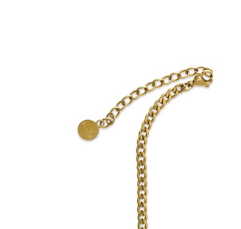 Fresia Necklace in steel, coated with hypoallergenic PVD, gold and black.  Alessi