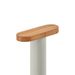 Mattina Kitchen roll holder in steel coloured with epoxy resin, Dark Grey. Knob in bamboo wood. 