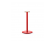 Mattina Kitchen roll holder in steel coloured with epoxy resin, red. Knob in bamboo wood.