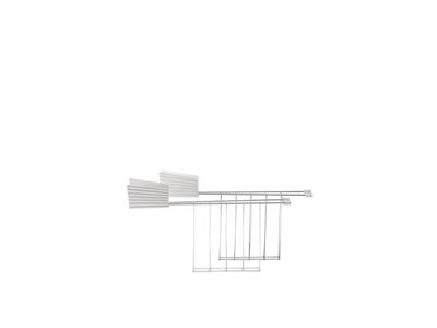 Plissé Set of two toaster racks in steel and thermoplastic resin, white.