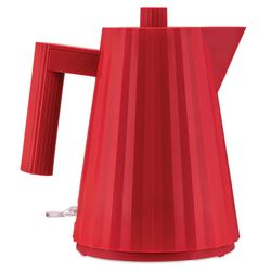 Plissé Electric kettle in  thermoplastic resin, red. Suisse plug. 2400W 