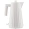 Plissé Electric kettle in thermoplastic resin, white. Suisse plug. 2400W 