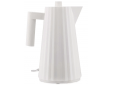 Plissé Electric kettle in thermoplastic resin, white. Suisse plug. 2400W