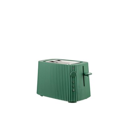 Plissé Toaster in thermoplastic resin, green. European plug. 850W  Alessi