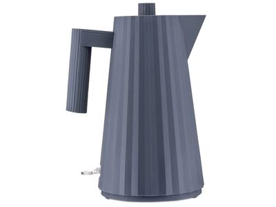 Plissé Electric kettle in  thermoplastic resin, grey. Suisse plug. 2400W