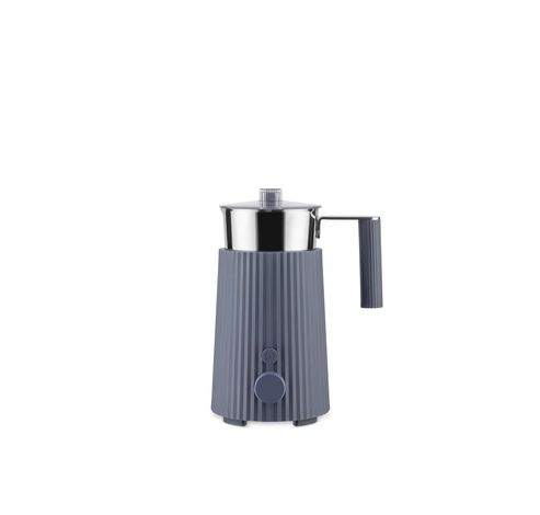 Plissé Multi-function induction milk frother in thermoplastic resin, grey. Jug in 18/10 stainless steel. European plug. 600 W  Alessi