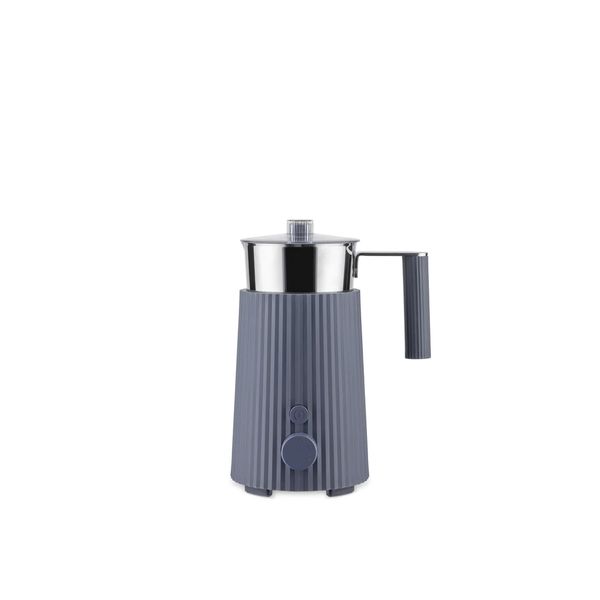 Plissé Multi-function induction milk frother in thermoplastic resin, grey. Jug in 18/10 stainless steel. European plug. 600 W 