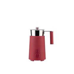 Plissé Multi-function induction milk frother in thermoplastic resin, red. Jug in 18/10 stainless steel. European plug. 600 W 