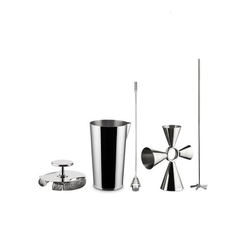 The tending box Set composed of: mixing glass,   Alessi