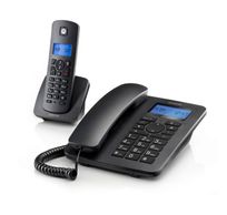 C4201 Combo Téléphone Fixe + DECT (Noir) 