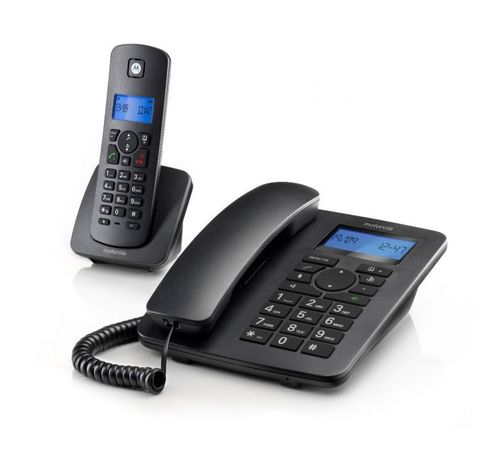 C4201 Combo Vaste Telefoon + DECT (Zwart)  Motorola