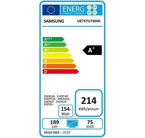 Crystal UHD UE75TU7000 (2020)  Samsung