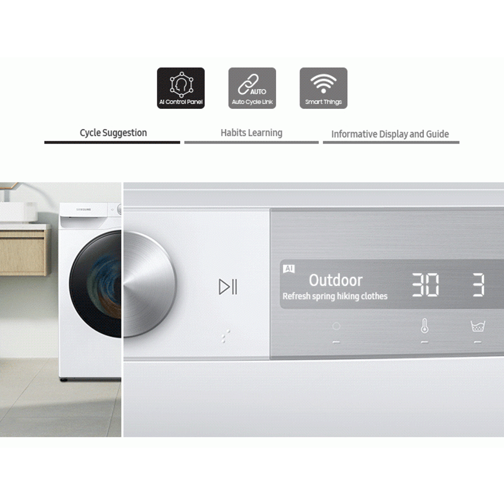 Samsung Wasmachine WW80T734AWH QuickDrive