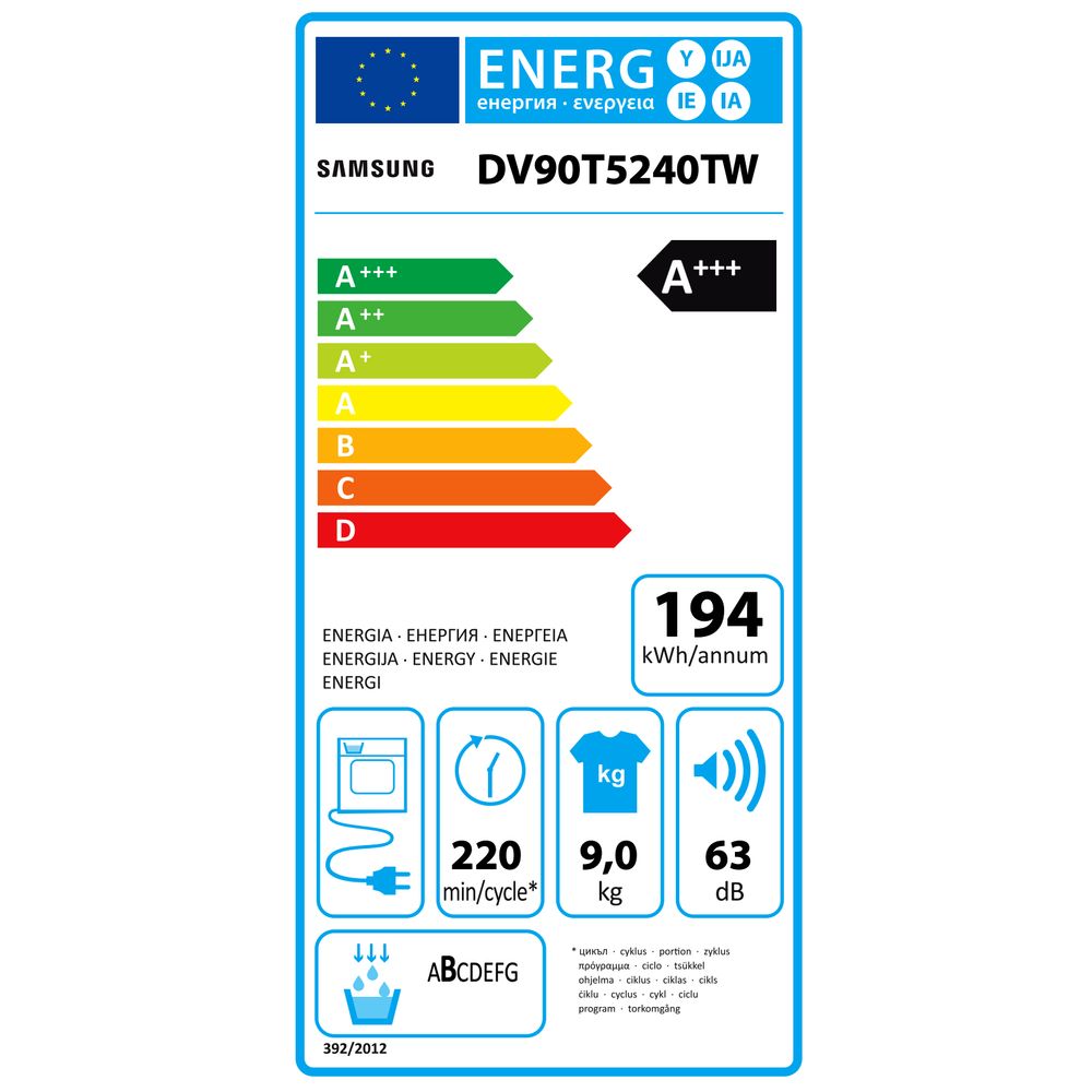 Samsung Droogkast DV90T5240TW