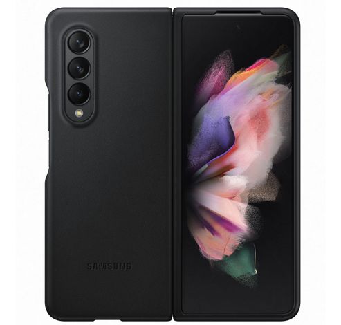 Galaxy Z Fold3 Leather Cover Black  Samsung