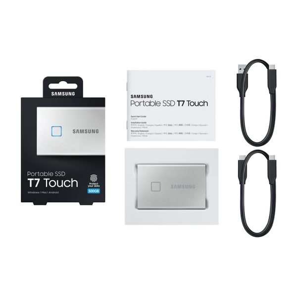 Samsung Portable SSD T7 Touch 500GB Zilver