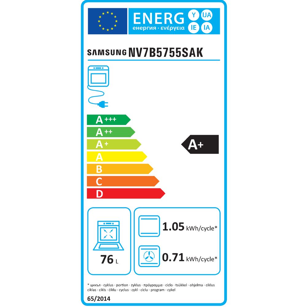 Samsung Oven NV7B5755SAK Dual Cook Flex™