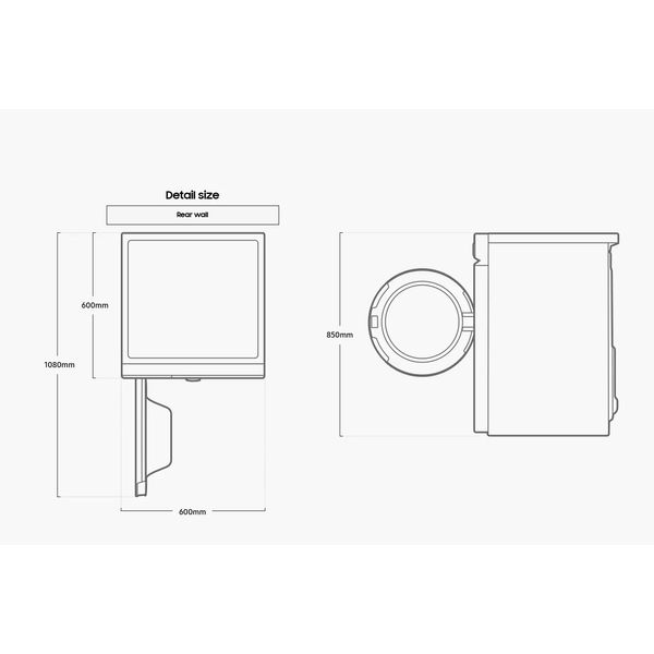 Samsung WW11BB704AGB Bespoke AI EcoBubble™ 7000-serie Black 