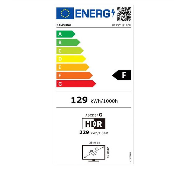 Samsung 75inch Crystal UHD Smart TV CU7170 (2023)