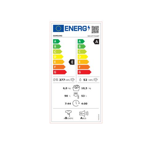 QuickDrive™ Was-droogcombinatie 7000-serie WD10T754ABT  Samsung