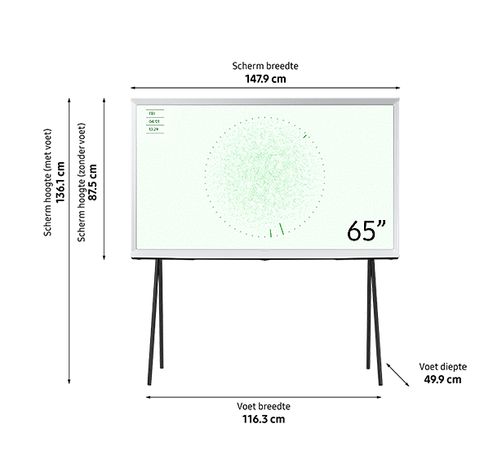 The Serif QLED 4K (2024) 65inch Cloud White  Samsung