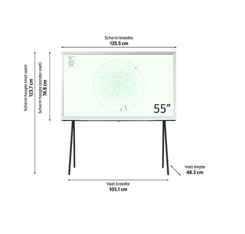 The Serif QLED 4K (2024) 55Inch Cloud White  Samsung