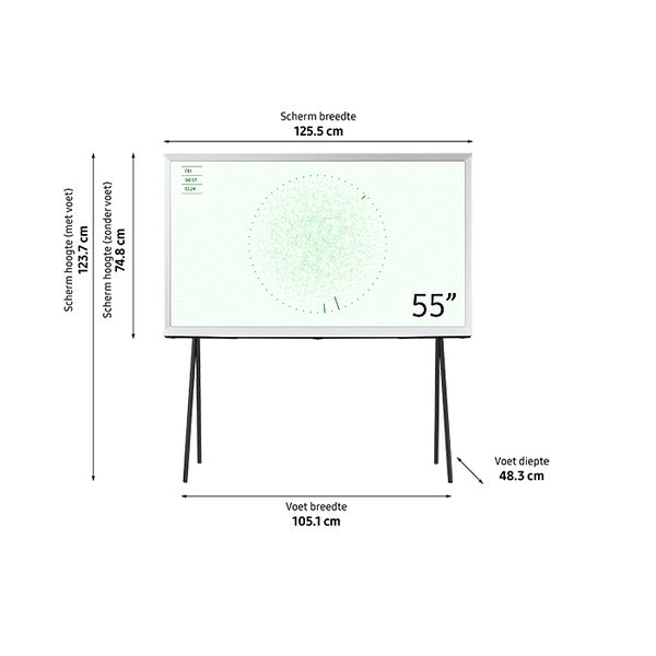 Samsung The Serif QLED 4K (2024) 55Inch Cloud White