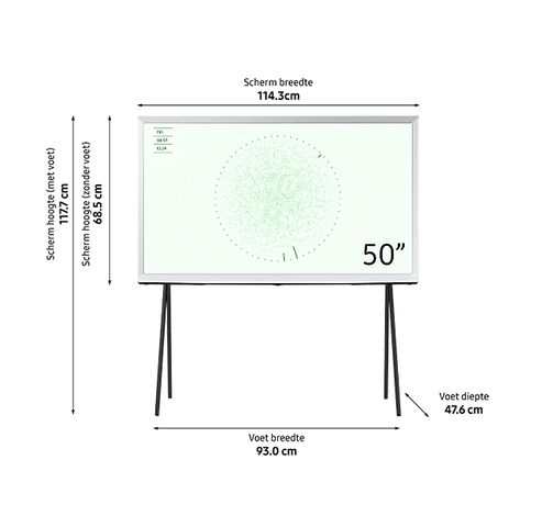 The Serif QLED 4K (2024) 50inch Cloud White  Samsung