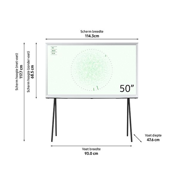 Samsung The Serif QLED 4K (2024) 50inch Cloud White