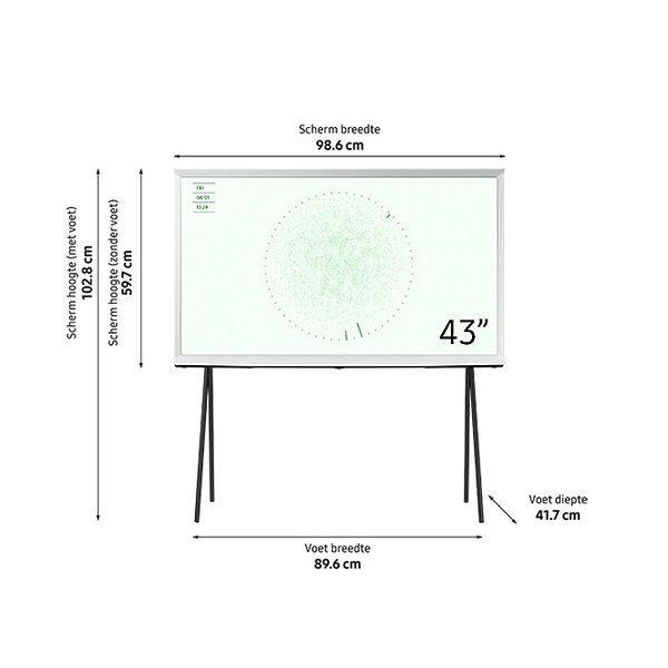 Samsung The Serif QLED 4K (2024) 43inch Cloud White