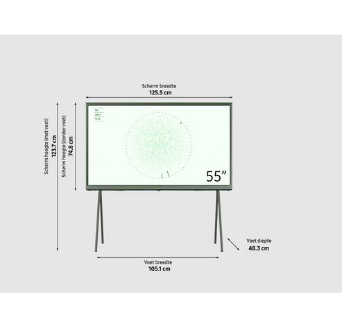 The Serif QLED 4K (2024) 55Inch Ivy Green  Samsung