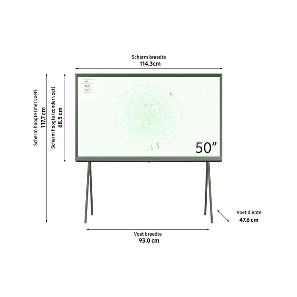 Samsung Televisie The Serif Ivy Green QLED 4K (2024)