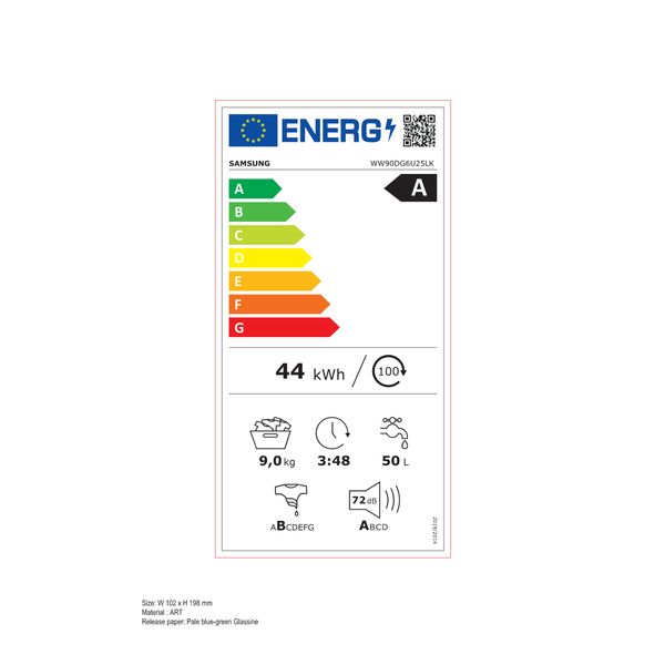 Samsung AI Ecobubble™ Wasmachine 6000-serie WW90DG6U25LK