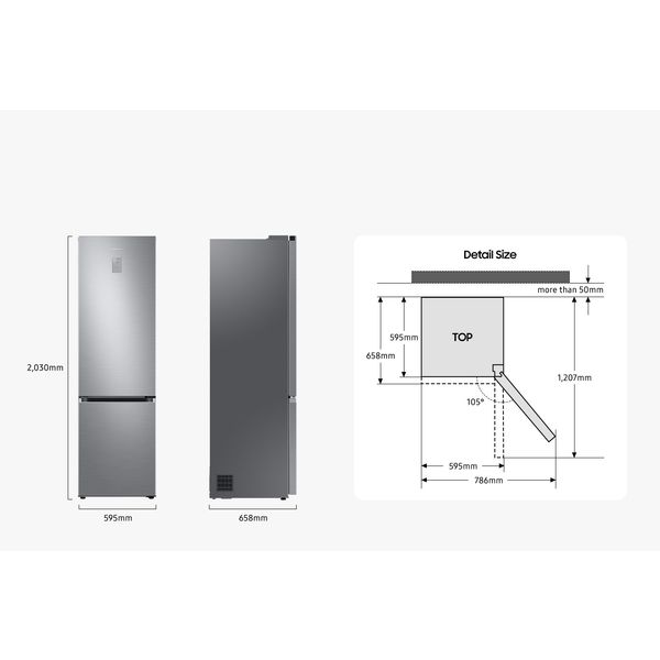 Samsung Koel-vriescombinatie (390L) RB38C602DSA/EF WiFi