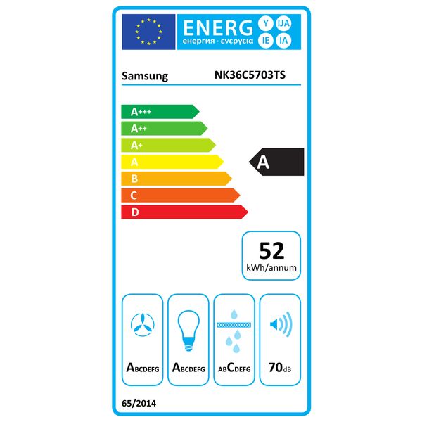 Samsung 90cm Blok Dampkap Bluetooth NK36C5703TS/UR