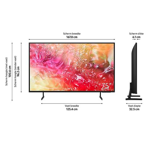 75inchh Crystal UHD Smart TV DU7150 (2024)  Samsung