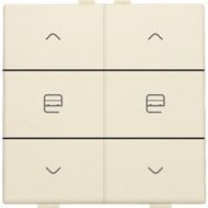 Dubbele motorsturingsbediening voor Niko Home Control, cream 