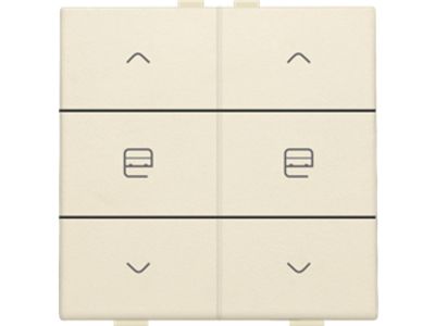 Dubbele motorsturingsbediening voor Niko Home Control, cream