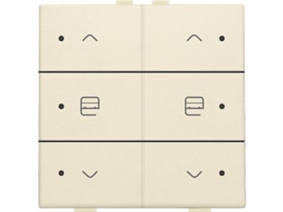 Dubbele motorsturingsbediening met led voor Niko Home Control, cream