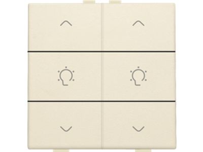 Dubbele dimbediening voor Niko Home Control, cream