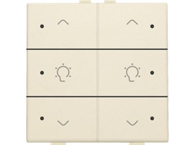 Dubbele dimbediening met led voor Niko Home Control, cream