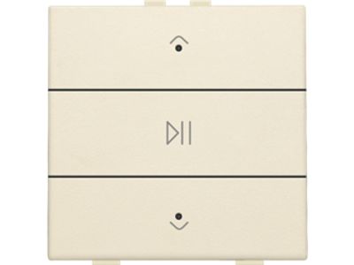 Enkelvoudige audiobediening met leds voor Niko Home Control, cream