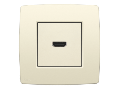 Afwerkingsset met HDMI-naar-schroefaansluiting, cream