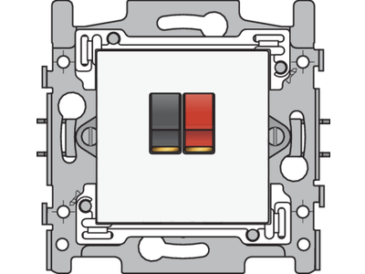 Enkelvoudige luidsprekeraansluiting, sokkel en afwerkingsset white