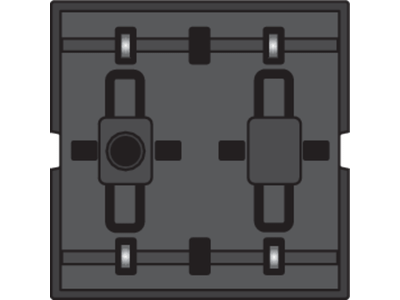 Busdrukknop met 4 bedieningstoetsen voor regime-opdruk en vier feedbackleds