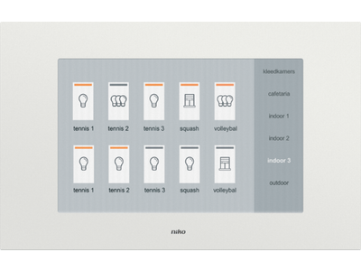 Huisautomatisering - touchscreen voor bediening van het huisautomatiseringssysteem