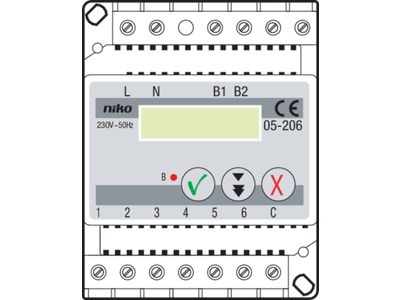 Huisautomatisering - digitale interface met zes ingangen